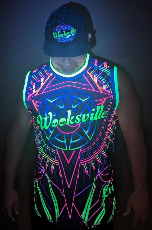 Wooksville Star Burst UV Reactive Jersey (Basketball)