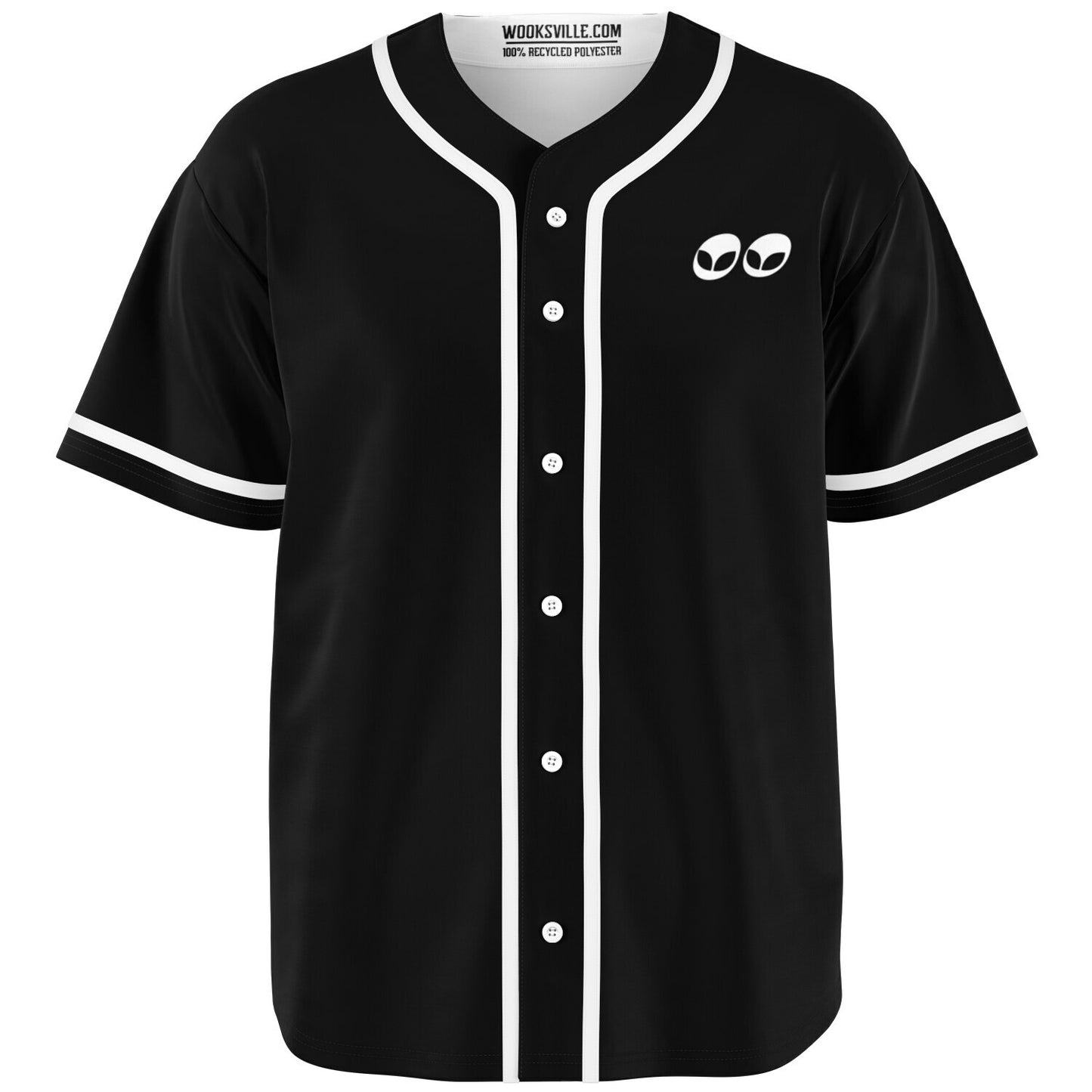 Wooksville Basic Baseball Jersey Black