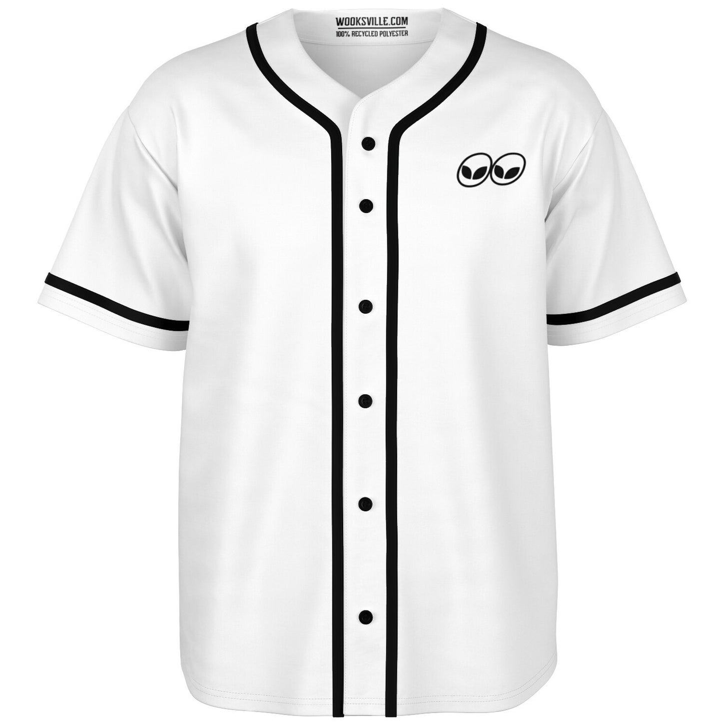 Wooksville Basic Baseball Jersey White