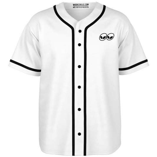 Wooksville Basic Baseball Jersey White