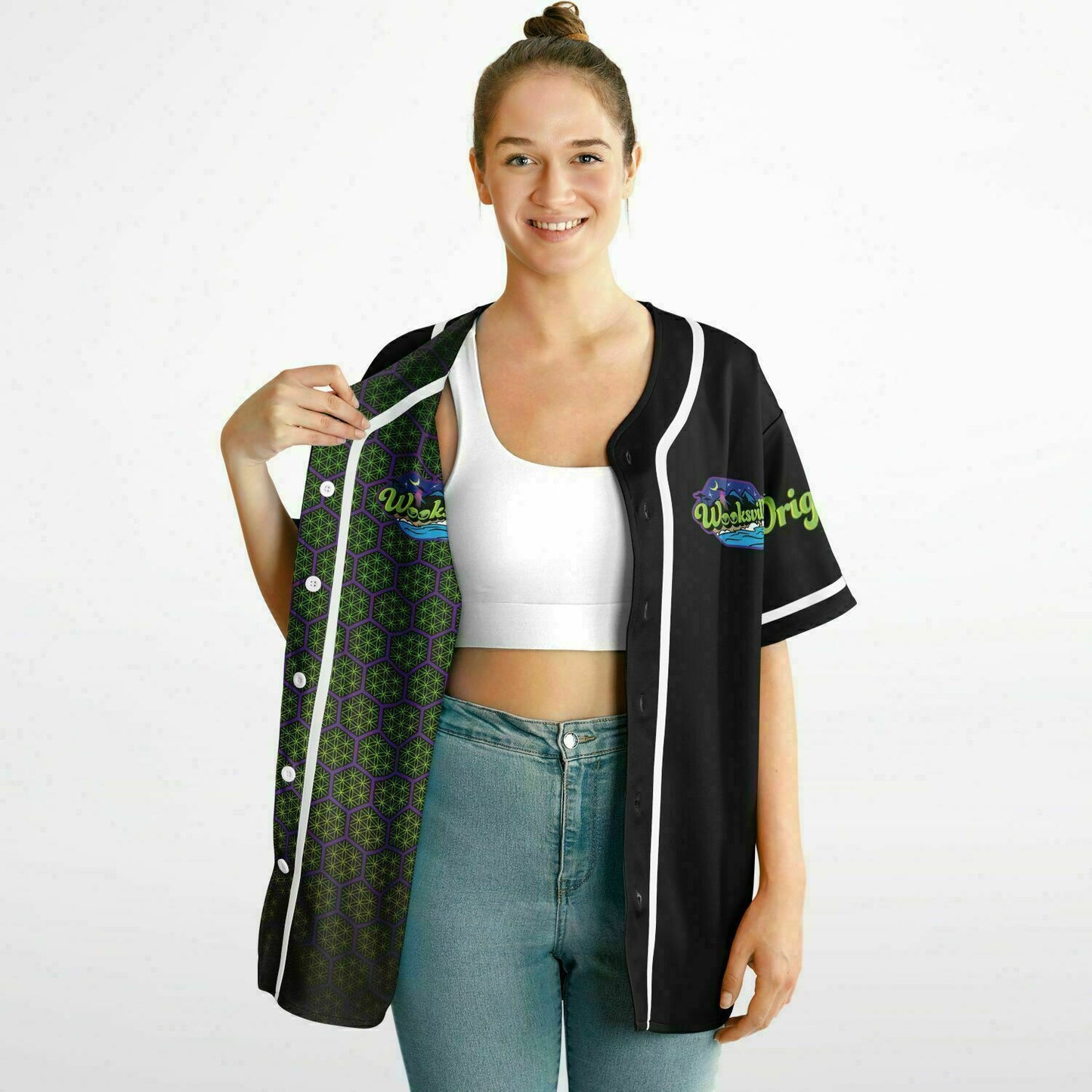 HexaFlower Unisex Reversible Baseball Jersey