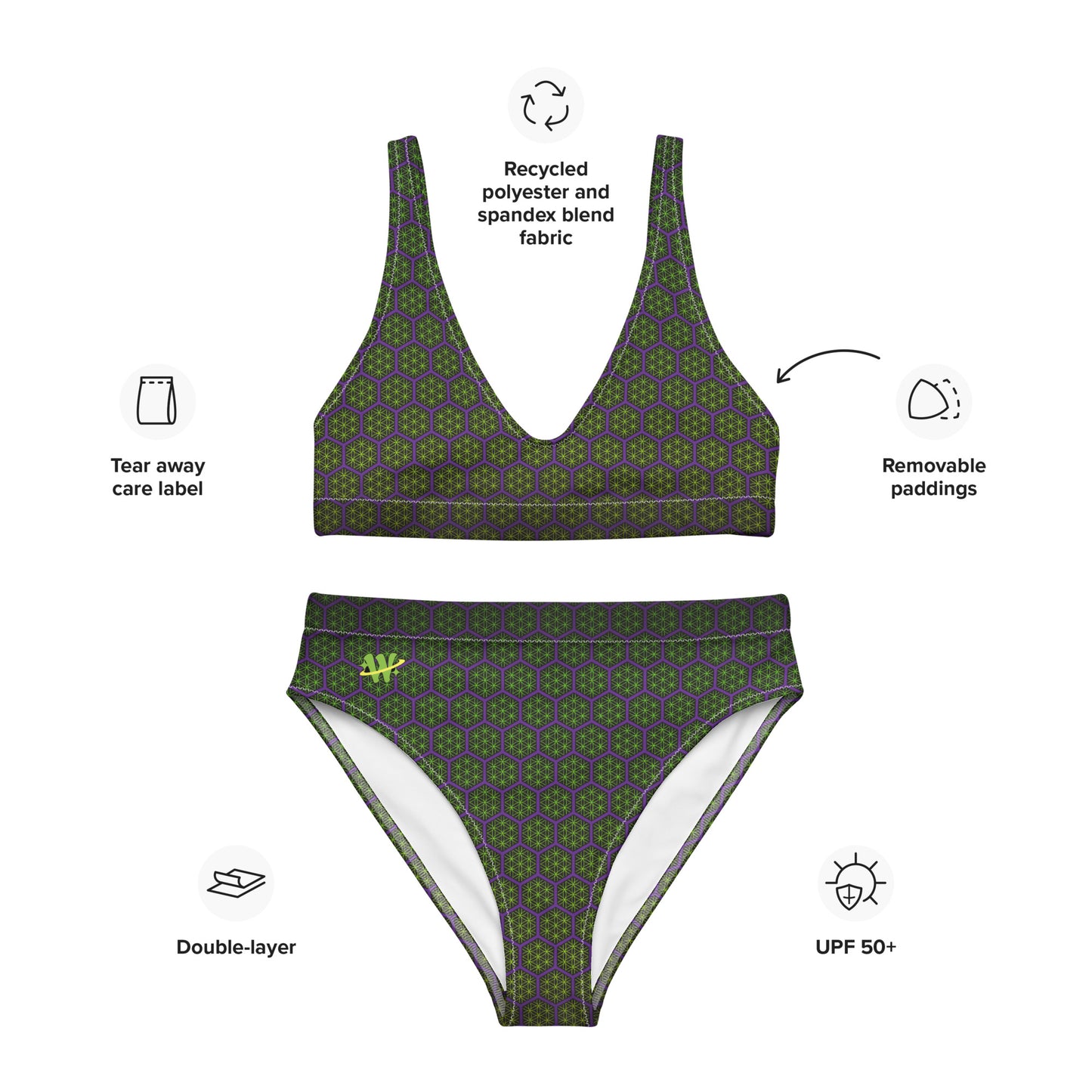 HexaFlower Bikini Top and Bottom Set